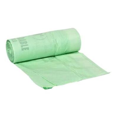 625060: Sac poubelle biodégradable à lien coulissant - 60 x 80 cm - 18µ - 60 l - rouleau 25 pièces