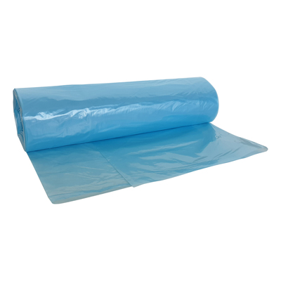 625702: HD zak - 70 x 110 cm - T25 - 115 l - BLAUW TRANSPARANT - rol 25 stuks