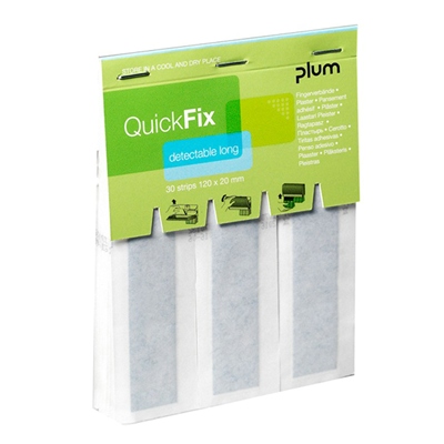 680101: Detectable Long pleisters voor QuickFix pleisterdispenser - navulling 30 stuks