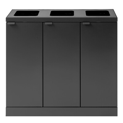 750474: Bomabin Select Bica - 3 x 45 l - ANTHRACITE - ouvert/ouvert/ouvert