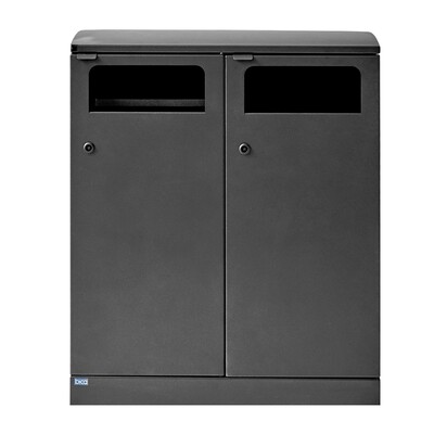 750532: Bomabin Select Bica Outdoor - 2 x 100 l - ANTHRACITE NOIR