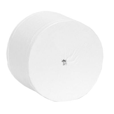 773900: Papier toilette classique sans mandrin (coreless) - tissu recyclé - 2 plis - 103,5 m / 900 feuilles - BLANC - 36 rouleaux