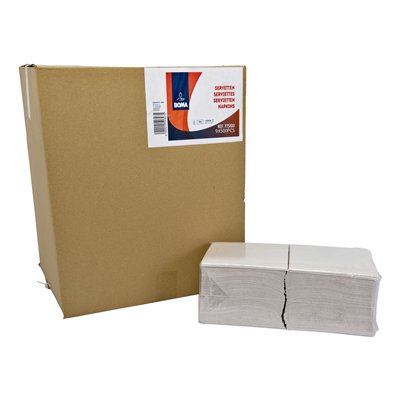 775100: Servetten - zuiver tissue - 1 laags - 32 x 32 cm - WIT - 4500 stuks (9x500)